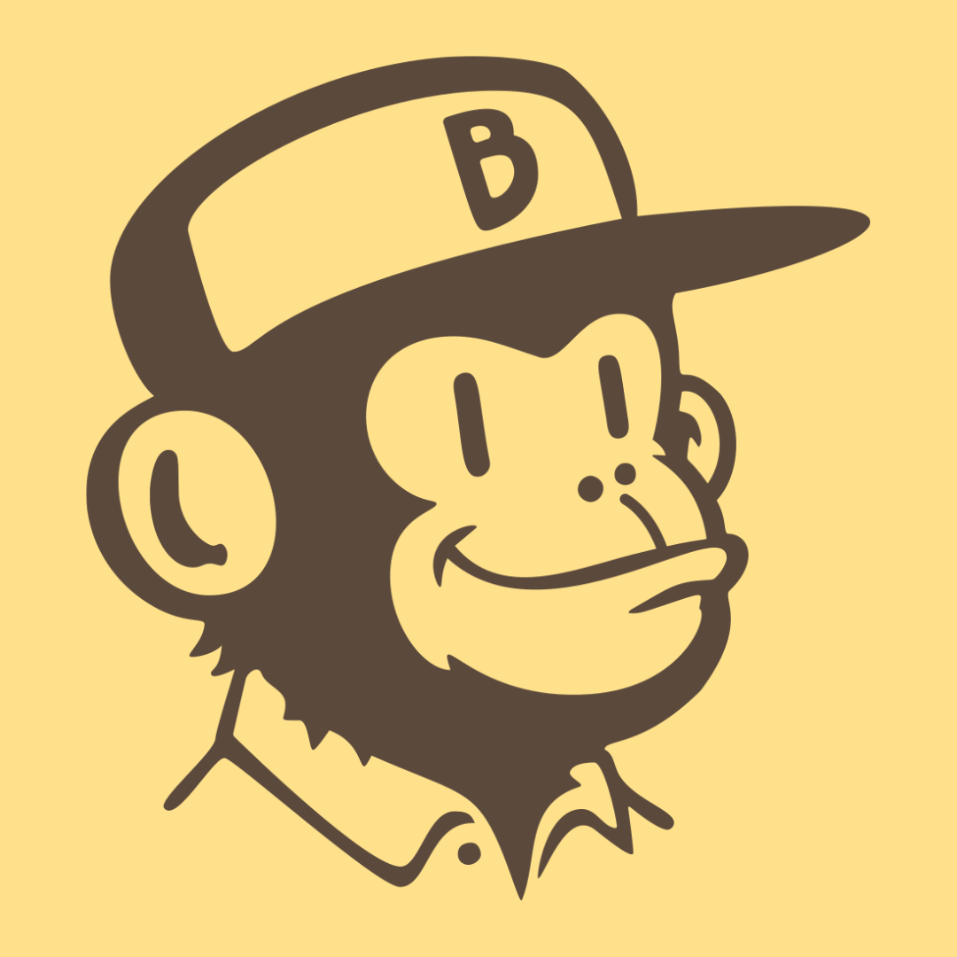 Banana Window Cleaning monkey mascot logo